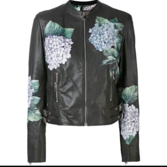 Hydrangea Patterned Jacket Dolce & Gabbana | Jackets & Coats | Dolce Gabbana Lamb Leather ...